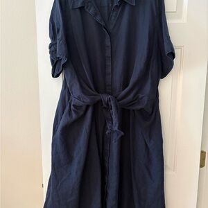 Ralph Lauren Dark Blue  Linen Shirt Dress